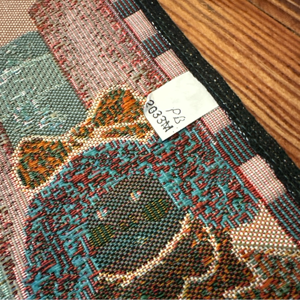 Vtg The Manual Woodworkers Weavers Christmas Tapestry Placemats Set of 2 Howard - Picture 6 of 9